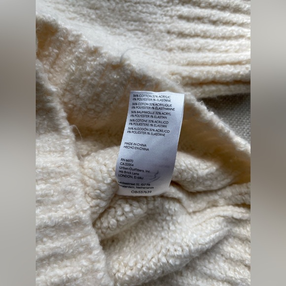Anthropologie Pilcro Wide Turtleneck  Sweater In Cream/Ivory Size M - Picture 11 of 16
